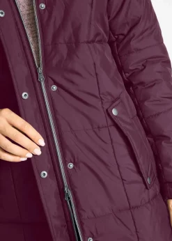 bonprix Bekleidung·Hosen|Jacken & Mäntel|Leichter Steppmantel holunderbeere