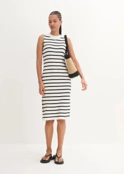 Leichtes Feinstrick-Kleid, gestreift|bonprix Discount