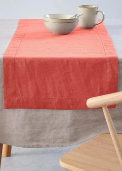 bonprix Tischdecken|Geschirr & Servieren|Leinen Tischläufer ziegelrot