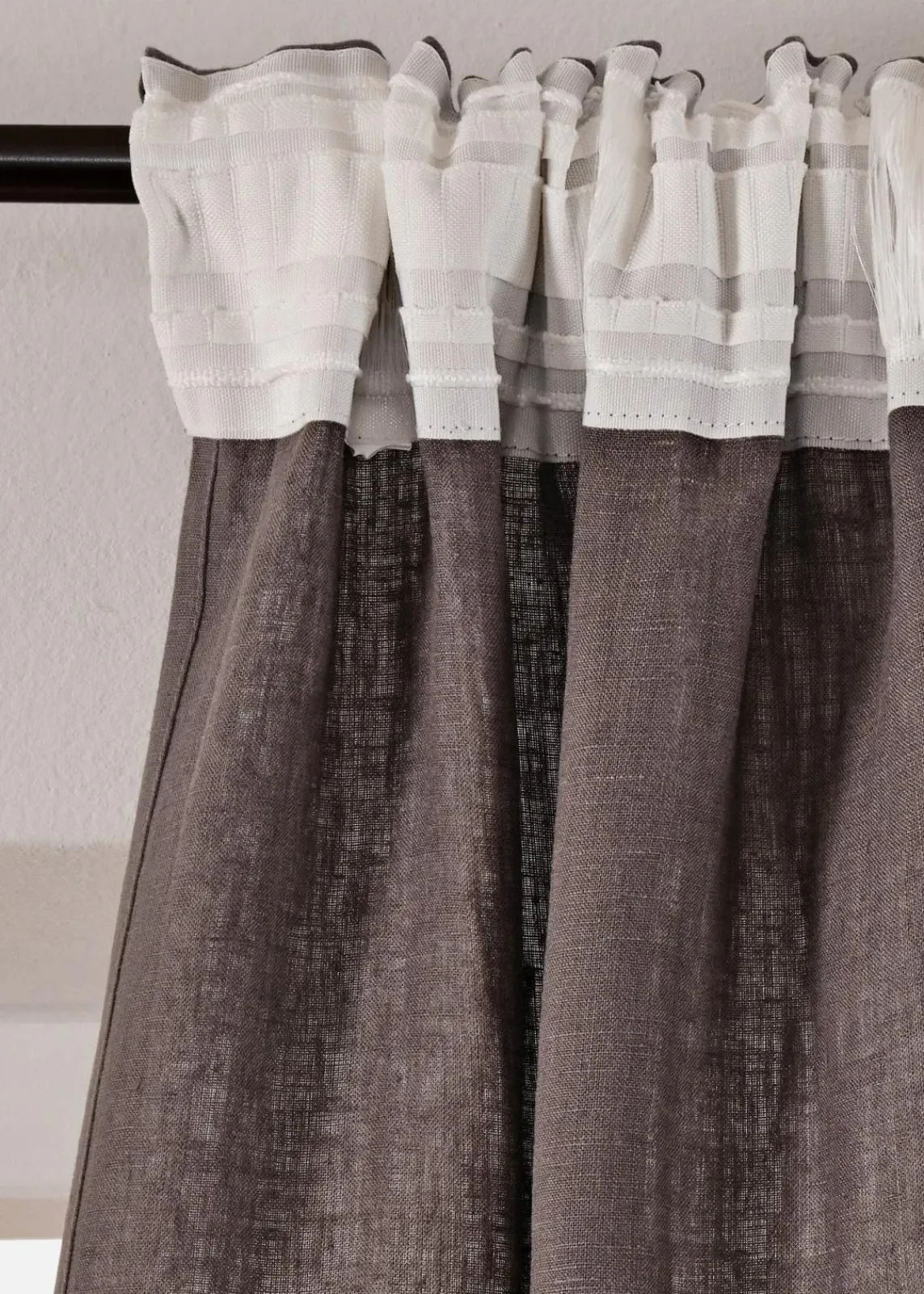 bonprix Vorhänge|Leinen Vorhang (1er Pack) anthrazit