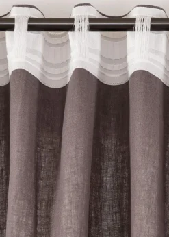 bonprix Vorhänge|Leinen Vorhang (1er Pack) anthrazit