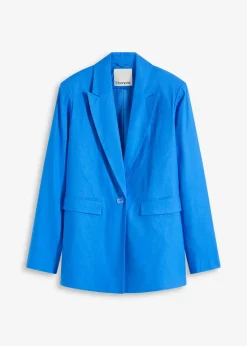 bonprix Blazer|Leinen-Blazer gletscherblau
