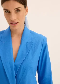 bonprix Blazer|Leinen-Blazer gletscherblau