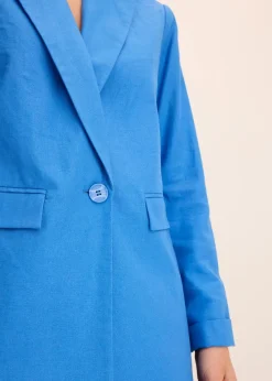 bonprix Blazer|Leinen-Blazer gletscherblau