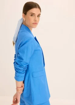 bonprix Blazer|Leinen-Blazer gletscherblau