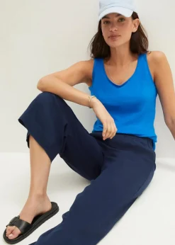 Leinen-Culotte, wadenlang|bonprix