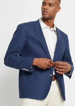 bonprix Große Größen|Leinensakko dunkelblau