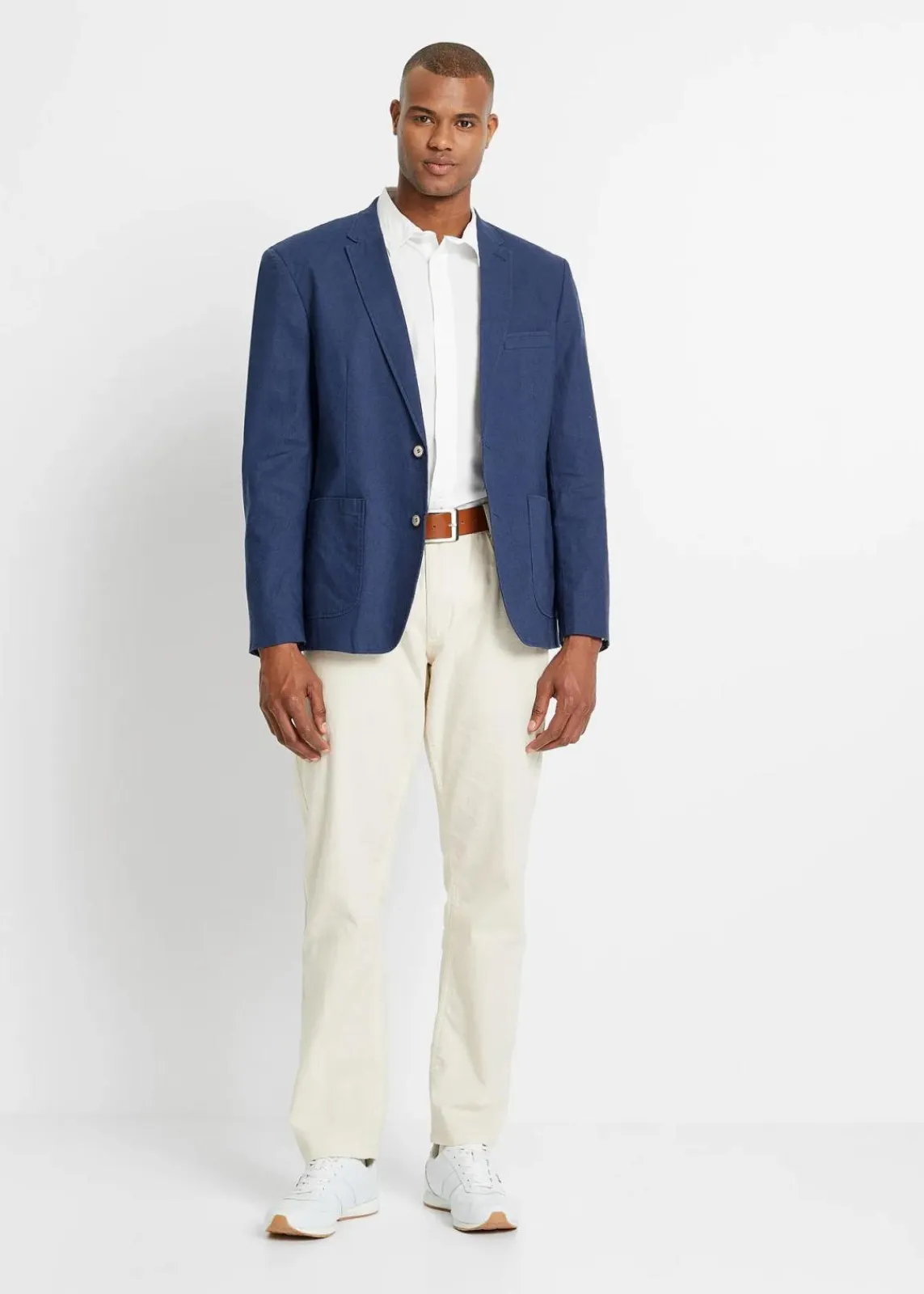 bonprix Große Größen|Leinensakko dunkelblau