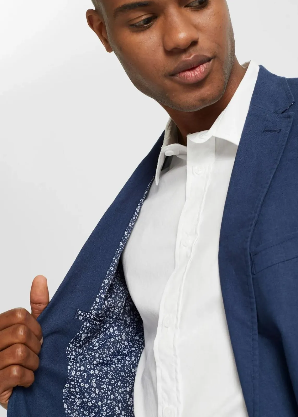 bonprix Große Größen|Leinensakko dunkelblau