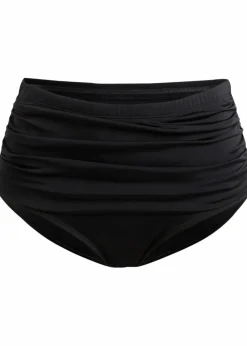 bonprix Nachhaltigere Materialien|Mix & Match|Light Highwaist Shape-Bikinihose mit Raffung schwarz