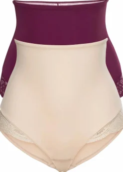 bonprix Höschen|Shapewear|Light Shape Panty (2er Pack) puder + beere
