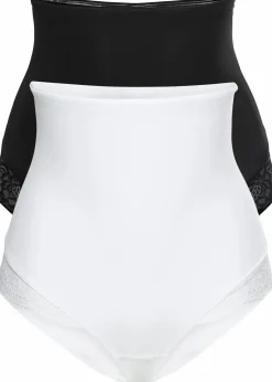 bonprix Wäsche·Shapewear|Wäsche·Höschen|Light Shape Panty (2er Pack) schwarz + weiß