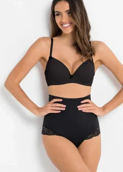 bonprix Wäsche·Shapewear|Wäsche·Höschen|Light Shape Panty (2er Pack) schwarz + weiß