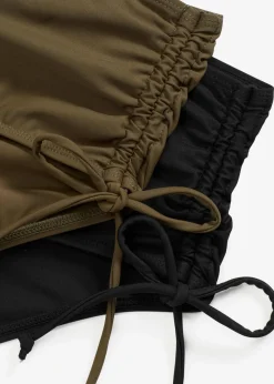 bonprix Nachhaltigere Materialien|Mix & Match|Light Shape-Bikinihose (2er Pack) schwarz + oliv