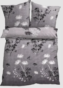 bonprix Bettwäsche|Linon-Bettwäsche grau