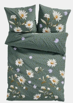 bonprix Bettwäsche|Linon-Bettwäsche grün