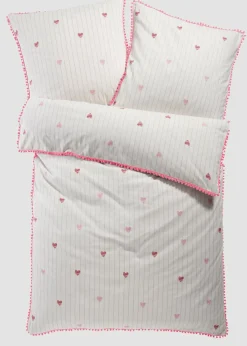 Linon-Bettwäsche mit Pompons|bonprix Hot