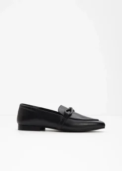 bonprix Slipper & Halbschuhe|Loafer|Loafer aus Leder schwarz
