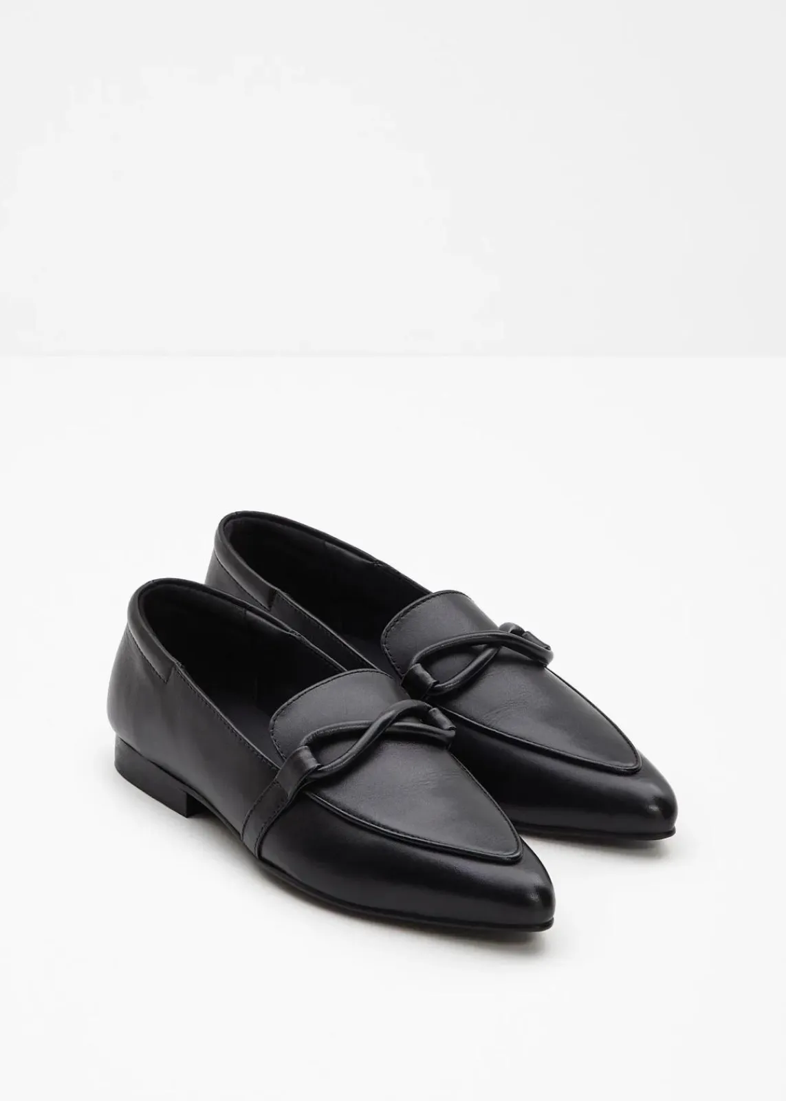 bonprix Slipper & Halbschuhe|Loafer|Loafer aus Leder schwarz