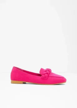 bonprix Slipper & Halbschuhe|Loafer|Loafer mit Flechtdetails pinklady