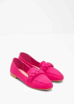 bonprix Slipper & Halbschuhe|Loafer|Loafer mit Flechtdetails pinklady