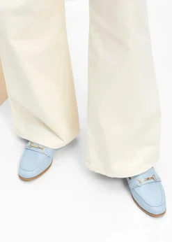 bonprix Sommerschuhe|Loafer|Loafer mit Schnalle hellblau