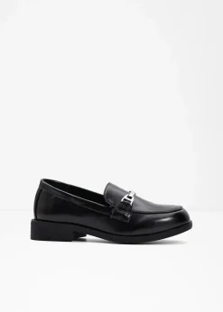 bonprix Slipper & Halbschuhe|Loafer|Loafer mit Schnalle schwarz