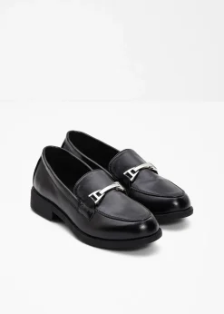 bonprix Slipper & Halbschuhe|Loafer|Loafer mit Schnalle schwarz