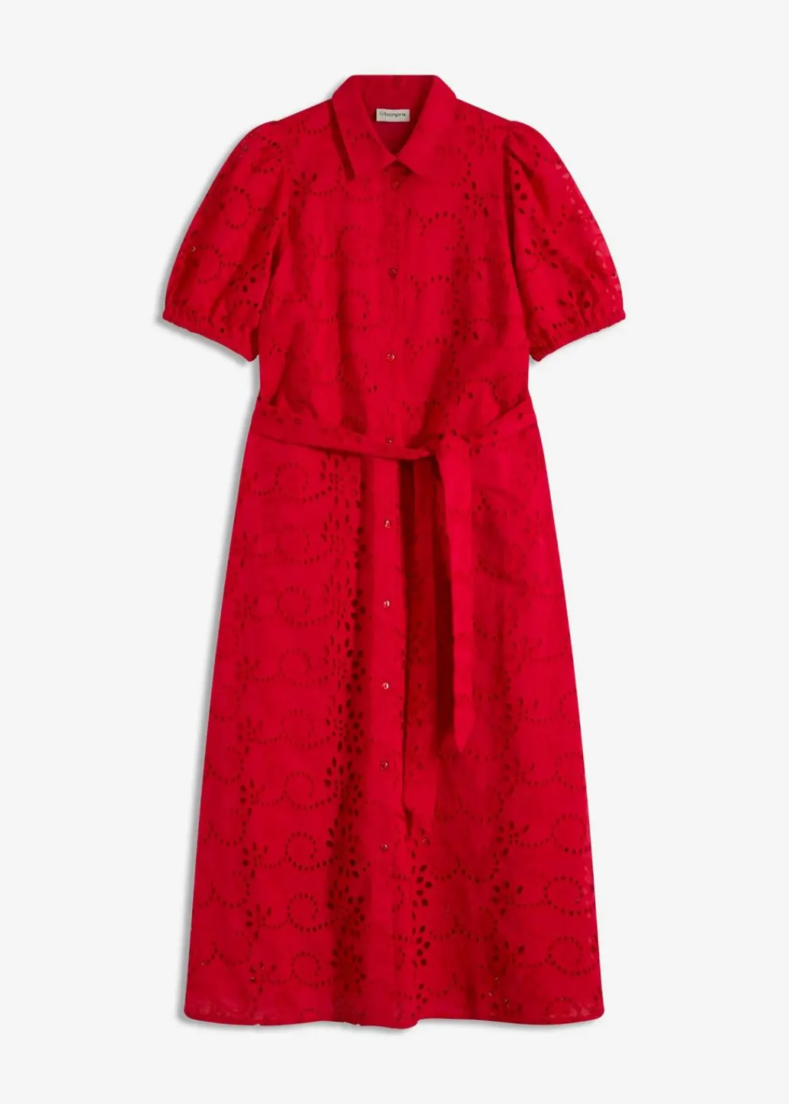 Lochstickerei-Blusenkleid aus reiner Baumwolle|bonprix Sale