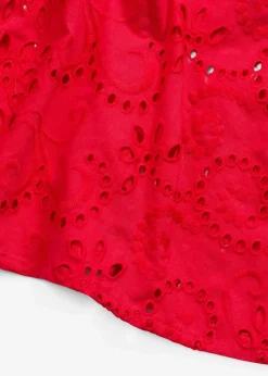 Lochstickerei-Blusenkleid aus reiner Baumwolle|bonprix Sale