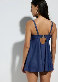 Long Tankini (2-tlg.Set) in Jeansoptik|bonprix New