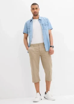bonprix Große Größen|Shorts|Long-Bermuda aus reiner Baumwolle Regular Fit new khaki