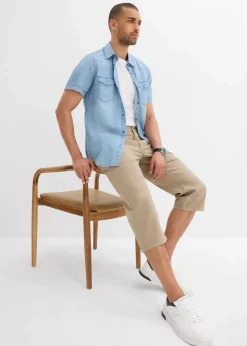 bonprix Große Größen|Shorts|Long-Bermuda aus reiner Baumwolle Regular Fit new khaki