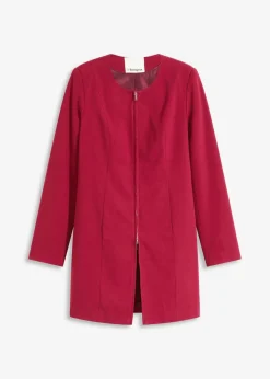 bonprix Bekleidung·Basics|Blazer|Longblazer dunkelrot