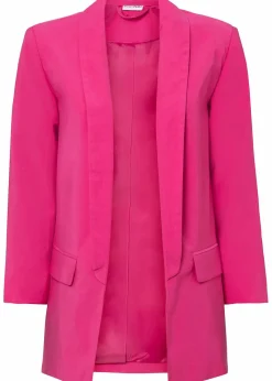 bonprix Blazer|Nachhaltigere Materialien|Longblazer aus Viskose-Mix pinklady