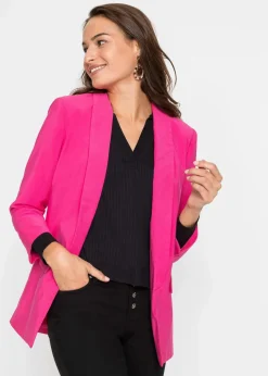 bonprix Blazer|Nachhaltigere Materialien|Longblazer aus Viskose-Mix pinklady