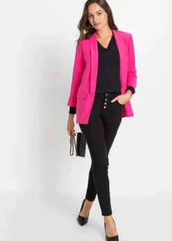 bonprix Blazer|Nachhaltigere Materialien|Longblazer aus Viskose-Mix pinklady