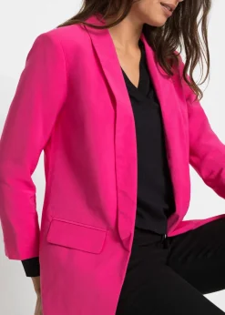 bonprix Blazer|Nachhaltigere Materialien|Longblazer aus Viskose-Mix pinklady