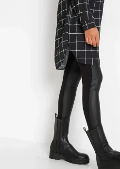 bonprix Bekleidung·Jacken & Mäntel|Blusen & Tuniken|Longbluse schwarz/weiß kariert