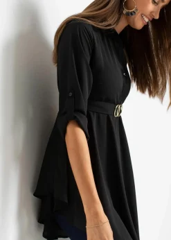 bonprix Bekleidung·Jacken & Mäntel|Nachhaltigere Materialien|Longbluse schwarz