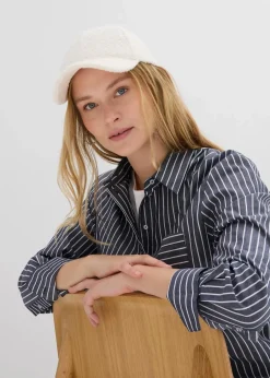 bonprix Bekleidung·Jacken & Mäntel|Blusen & Tuniken|Longbluse aus reiner Baumwolle dunkelblau/weiß gestreift