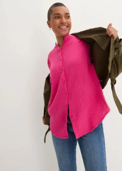Longbluse aus luftigem Musselin|bonprix Online