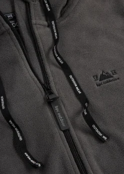 bonprix Jacken & Mäntel|Sweat|Long-Fleecejacke mit Reißverschluss-Taschen schiefergrau