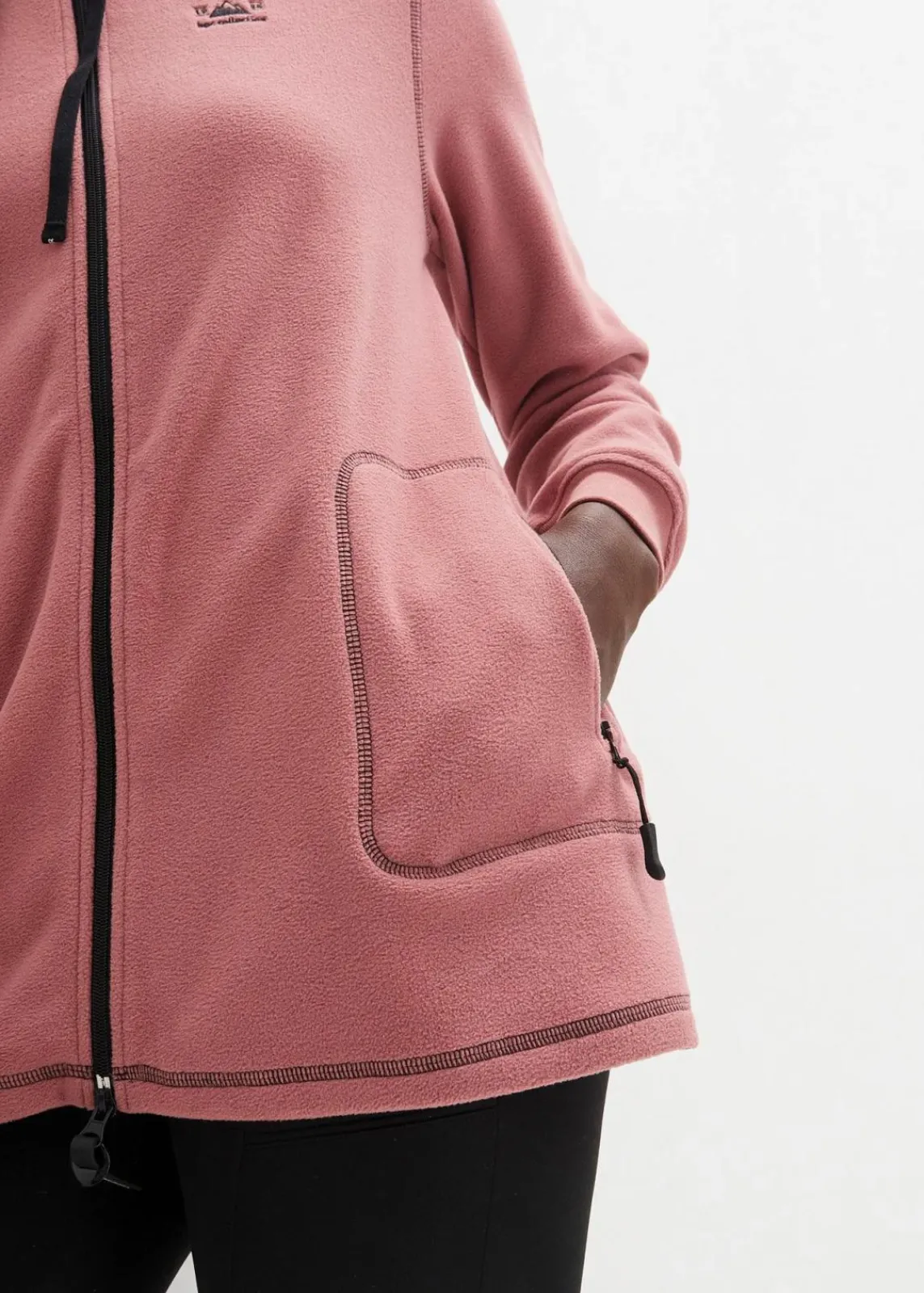 Long-Fleecejacke mit Reißverschluss-Taschen|bonprix Best