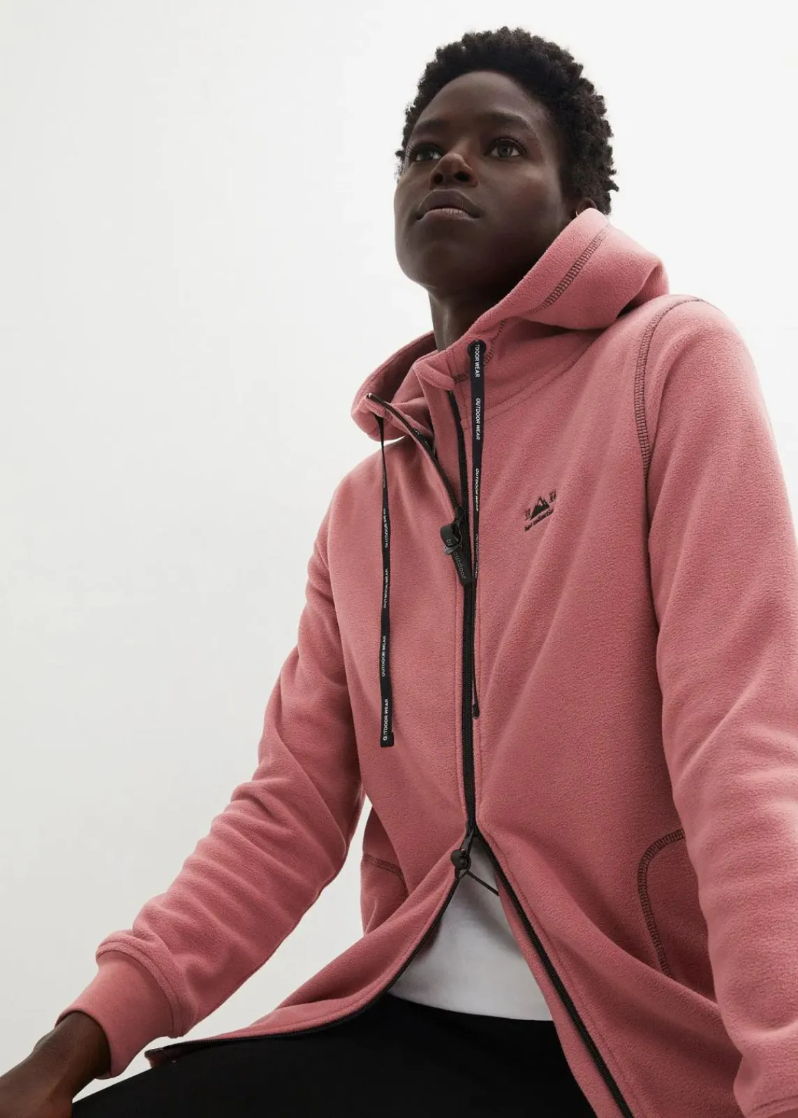 Long-Fleecejacke mit Reißverschluss-Taschen|bonprix Best