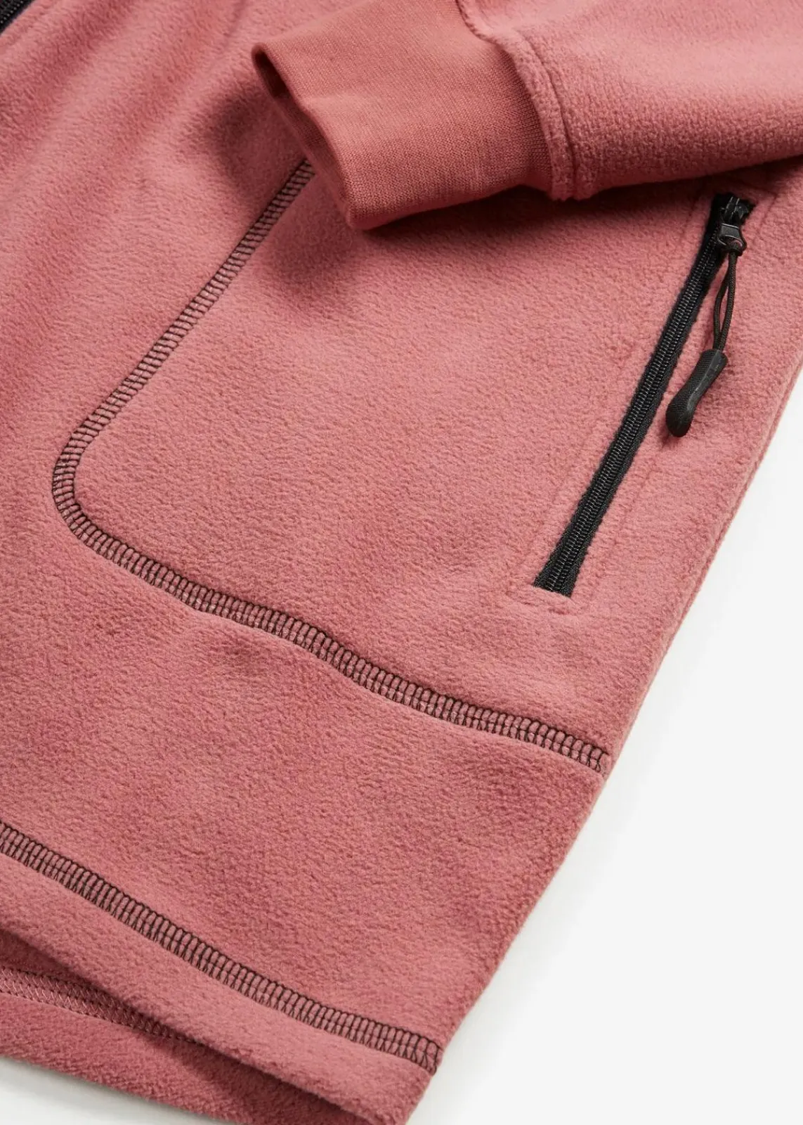 Long-Fleecejacke mit Reißverschluss-Taschen|bonprix Best