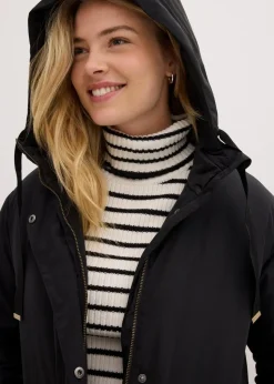 bonprix Bekleidung·Hosen|Jacken & Mäntel|Long-Parka schwarz