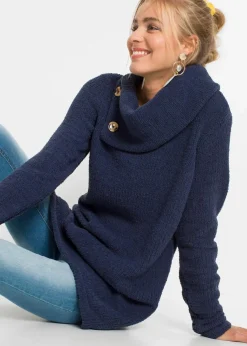 bonprix Bekleidung·Umstandsmode|Bekleidung·Jeans|Longpullover dunkelblau