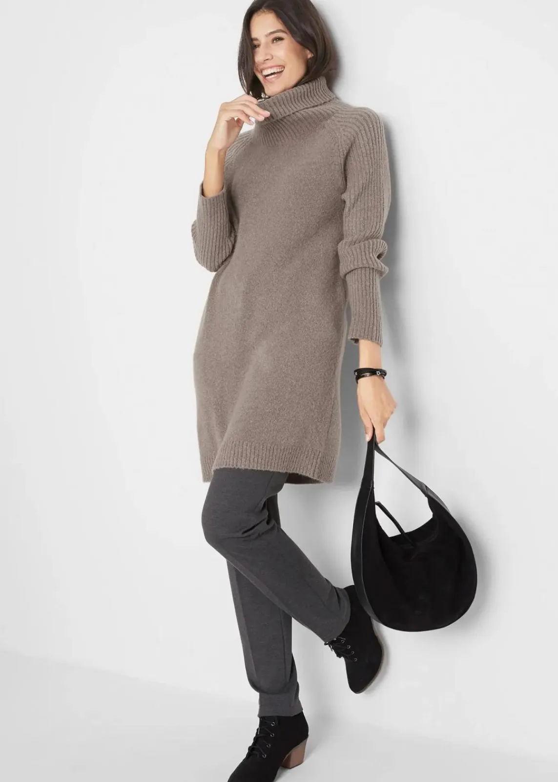 Longpullover mit Rollkragen|bonprix Online