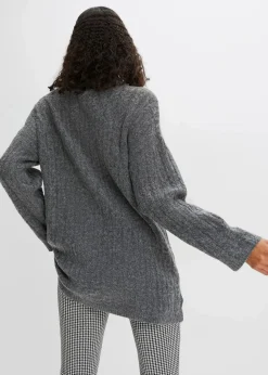 Longpullover mit Zopfmuster|bonprix Outlet